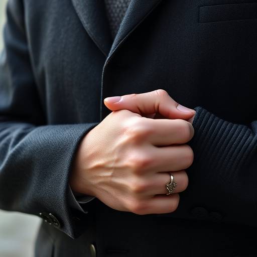 A dark grey flannel bespoke suit, providing warmth and comfort for cooler weather, with a focus on tactile appeal.