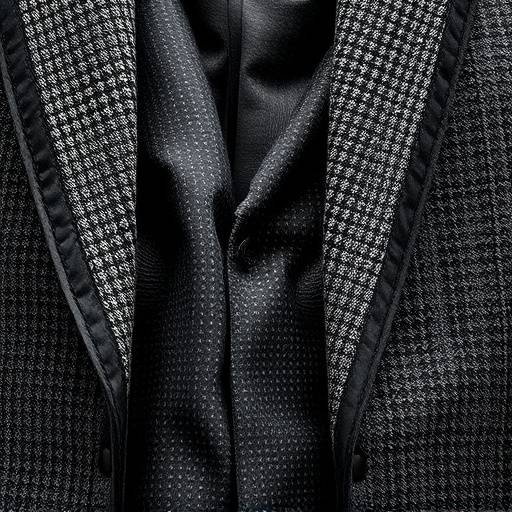 A tailor carefully stitching a suit lining with intricate patterns.
